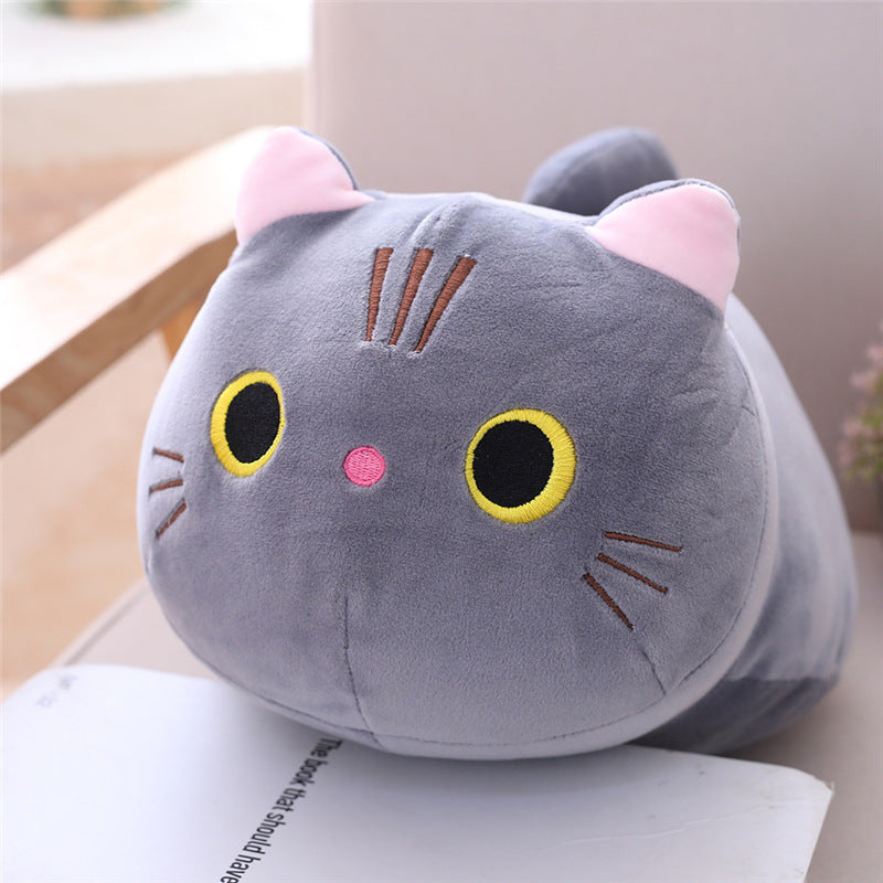 Peluche chat long traversin