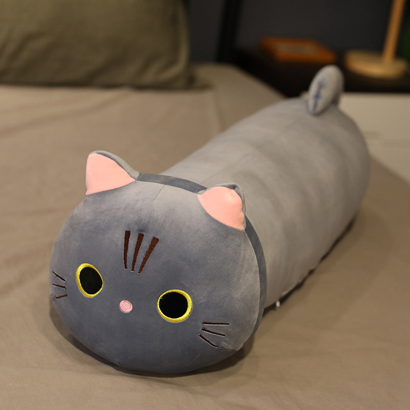 Peluche chat long traversin