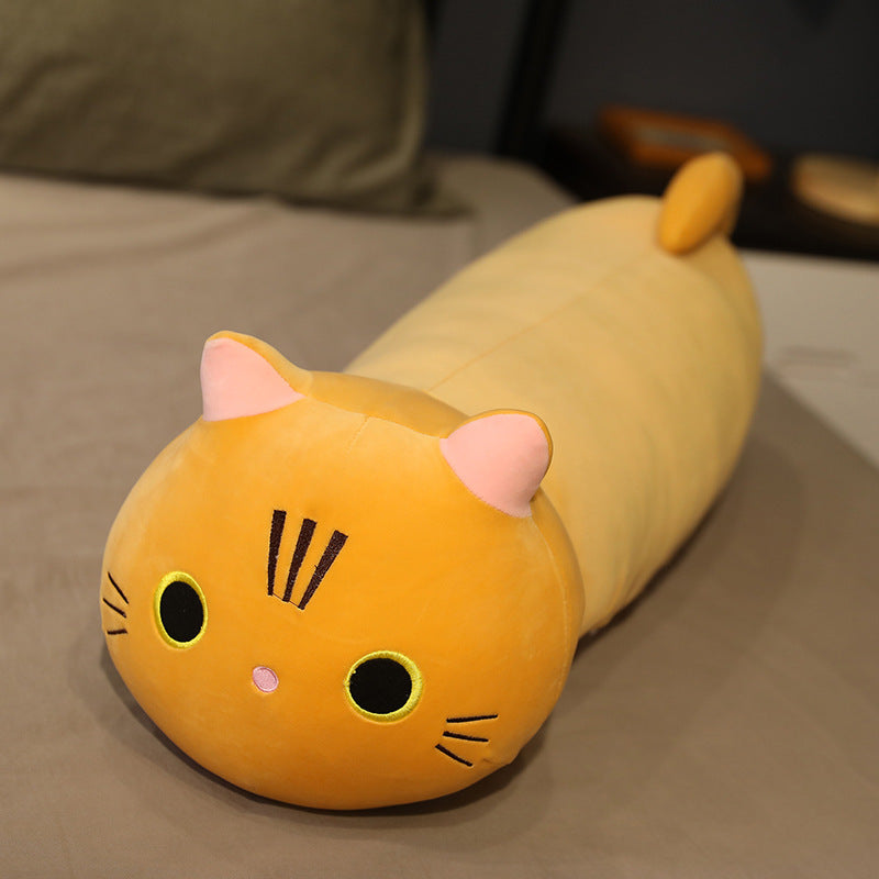 Peluche chat long traversin