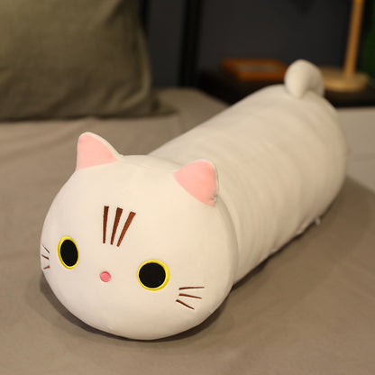 Peluche chat long traversin
