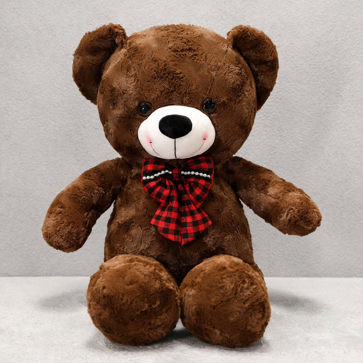 Grande peluche ours avec nœud