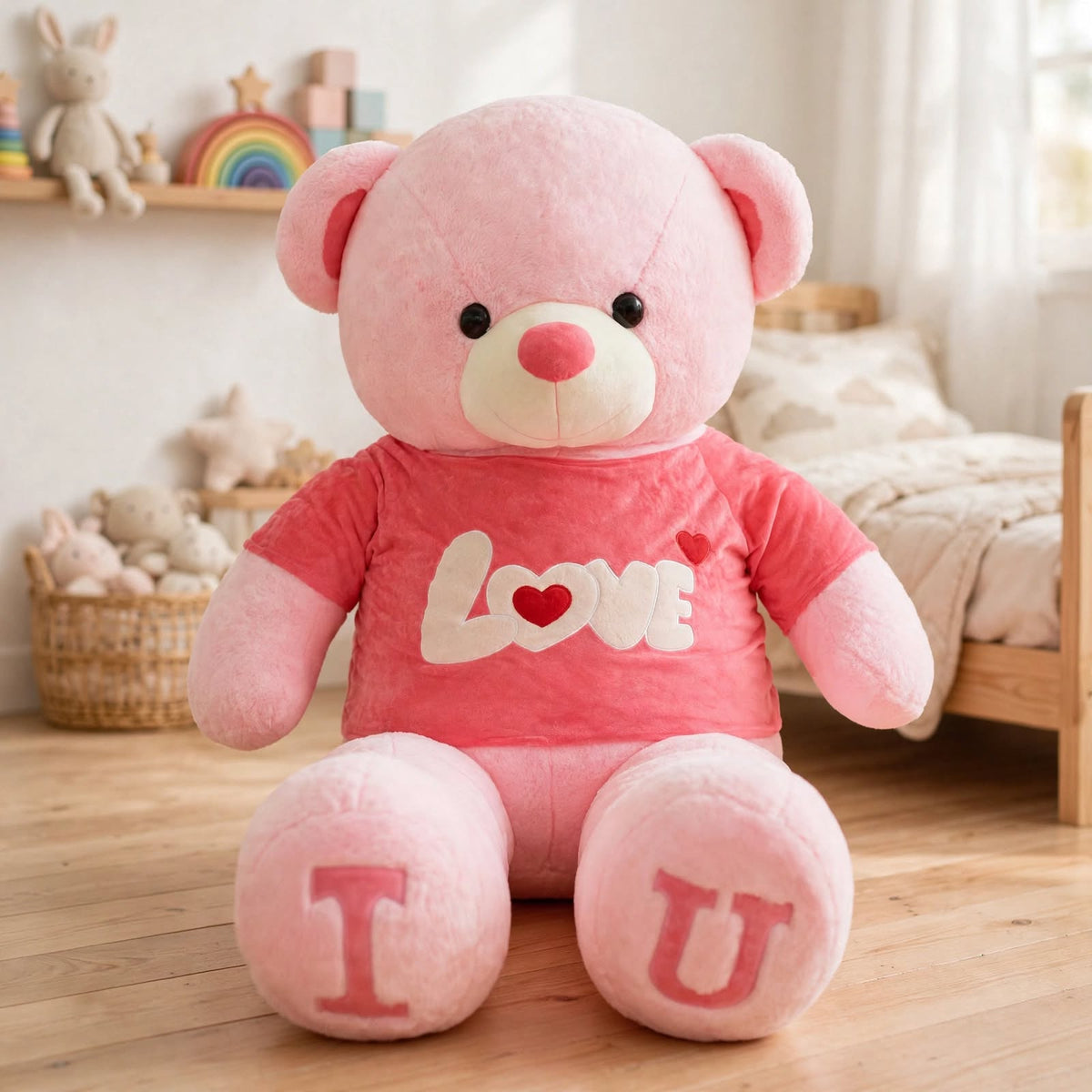 L'ours en peluche géant avec T-shirt ou foulard