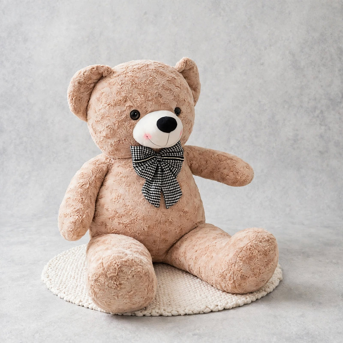 Grande peluche ours avec nœud